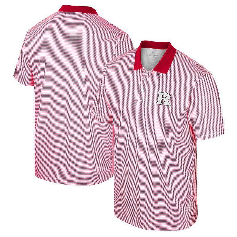 Men's Colosseum White/Maroon Minnesota Golden Gophers Print Stripe Polo, Size: XXL Product Image