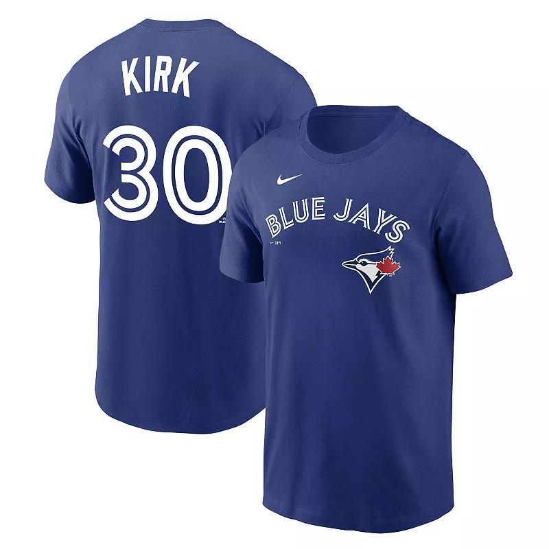 Mens Nike Alejandro Kirk Royal Toronto Blue Jays Player Name & Number T-Shirt Product Image