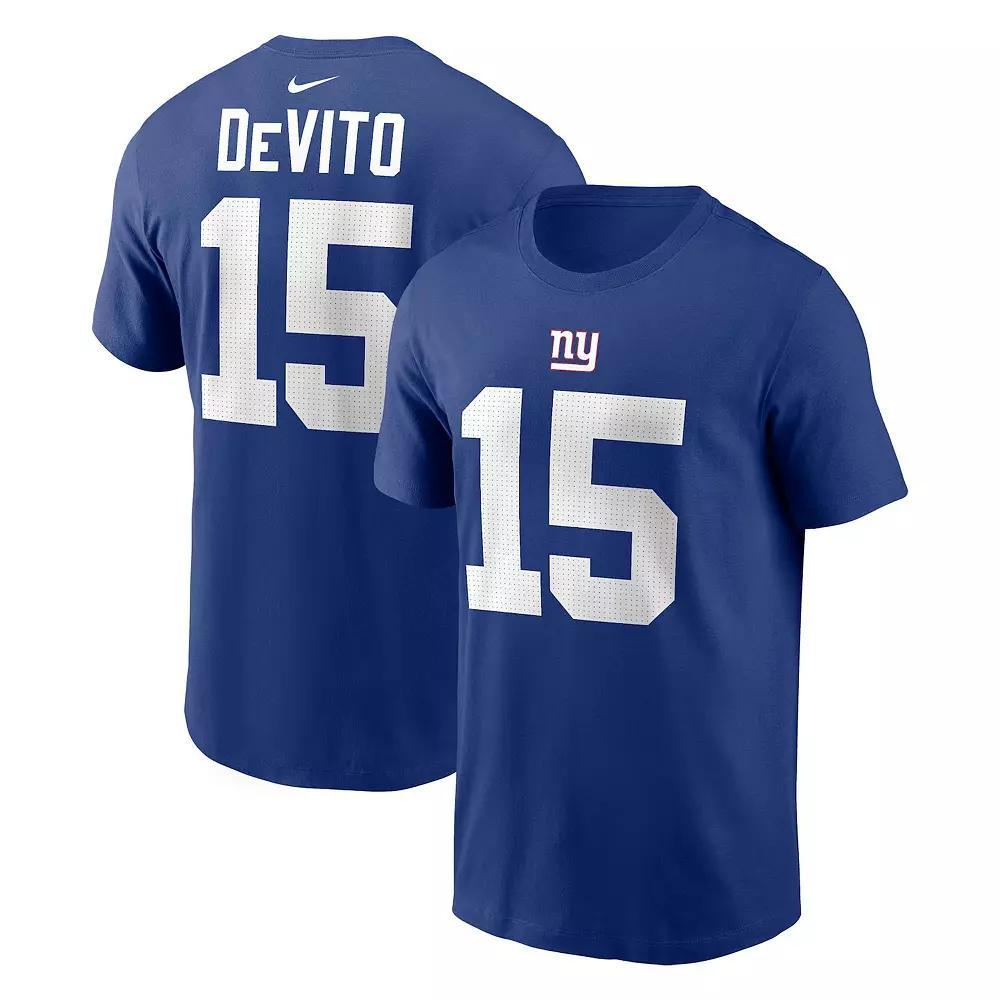 Men's Nike Tommy DeVito Royal New York Giants Name & Number T-Shirt, Size: 2XL, Blue Product Image