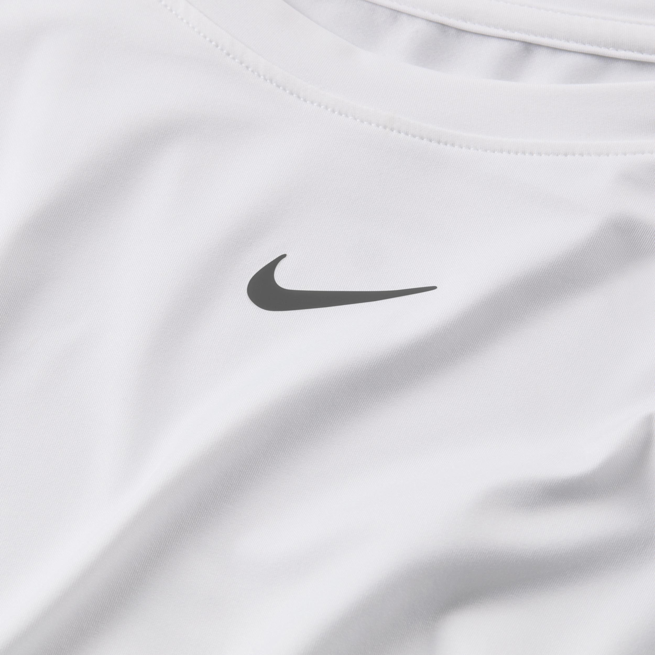 Women's Nike One Classic Dri-FIT Long Sleeve Top, Size: Small, White Product Image