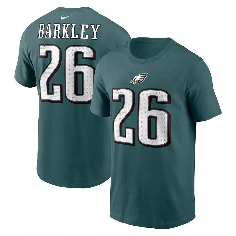Men's Nike Saquon Barkley Midnight Green Philadelphia Eagles Player Name & Number T-Shirt, Size: Medium Product Image