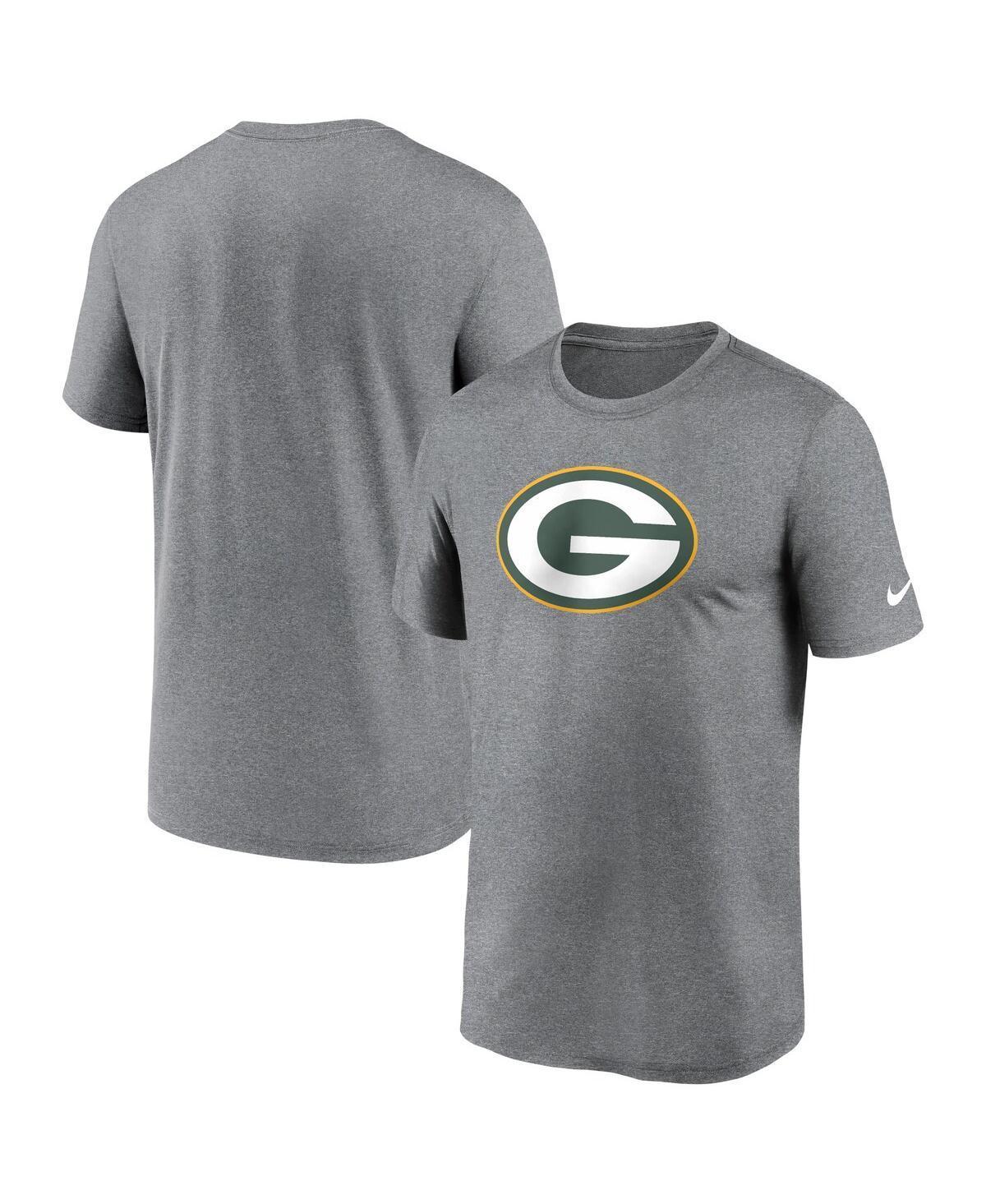 Men's Nike  Heather Charcoal Green Bay Packers Legend Logo Performance T-Shirt, Size: 3XL Product Image