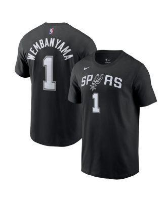 Mens Nike Victor Wembanyama Black San Antonio Spurs 2023 Nba Draft First Round Pick Name and Number T-shirt Product Image