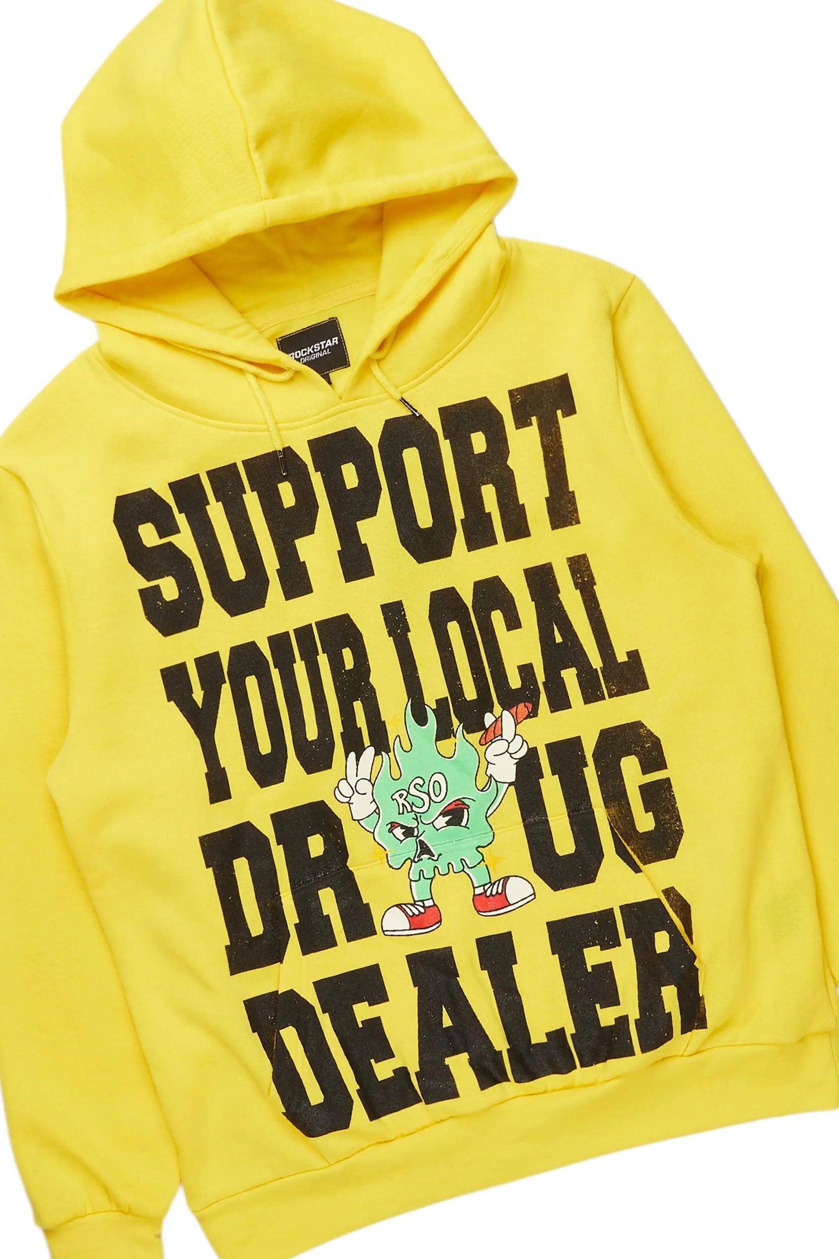 Tarl Yellow Hoodie/Baggy Track Pant Set Male Product Image