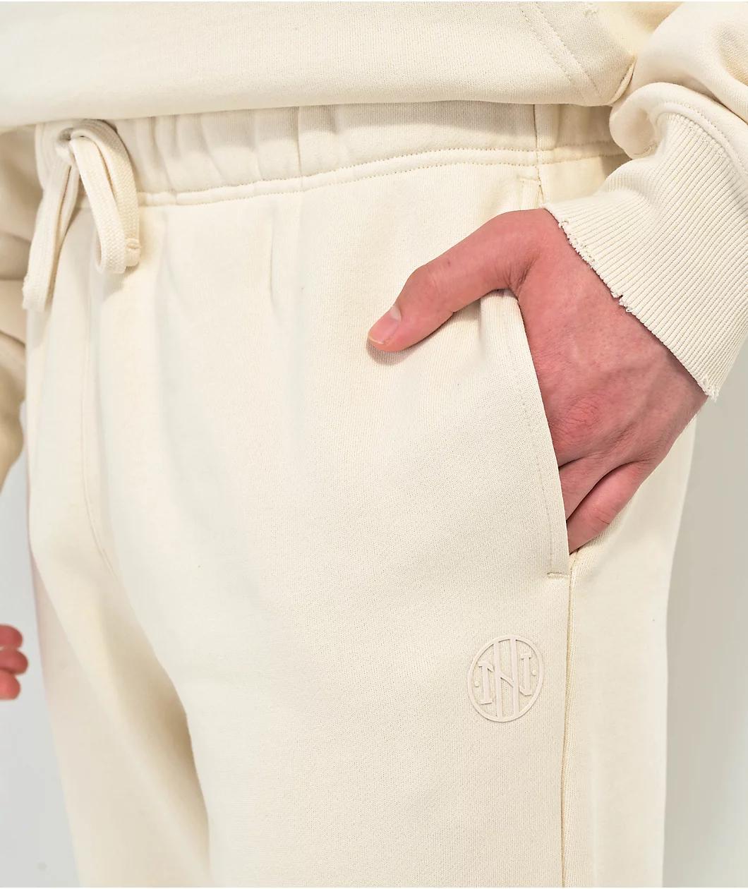 Ninth Hall Fundamentals Cream Relaxed Sweatpants Product Image