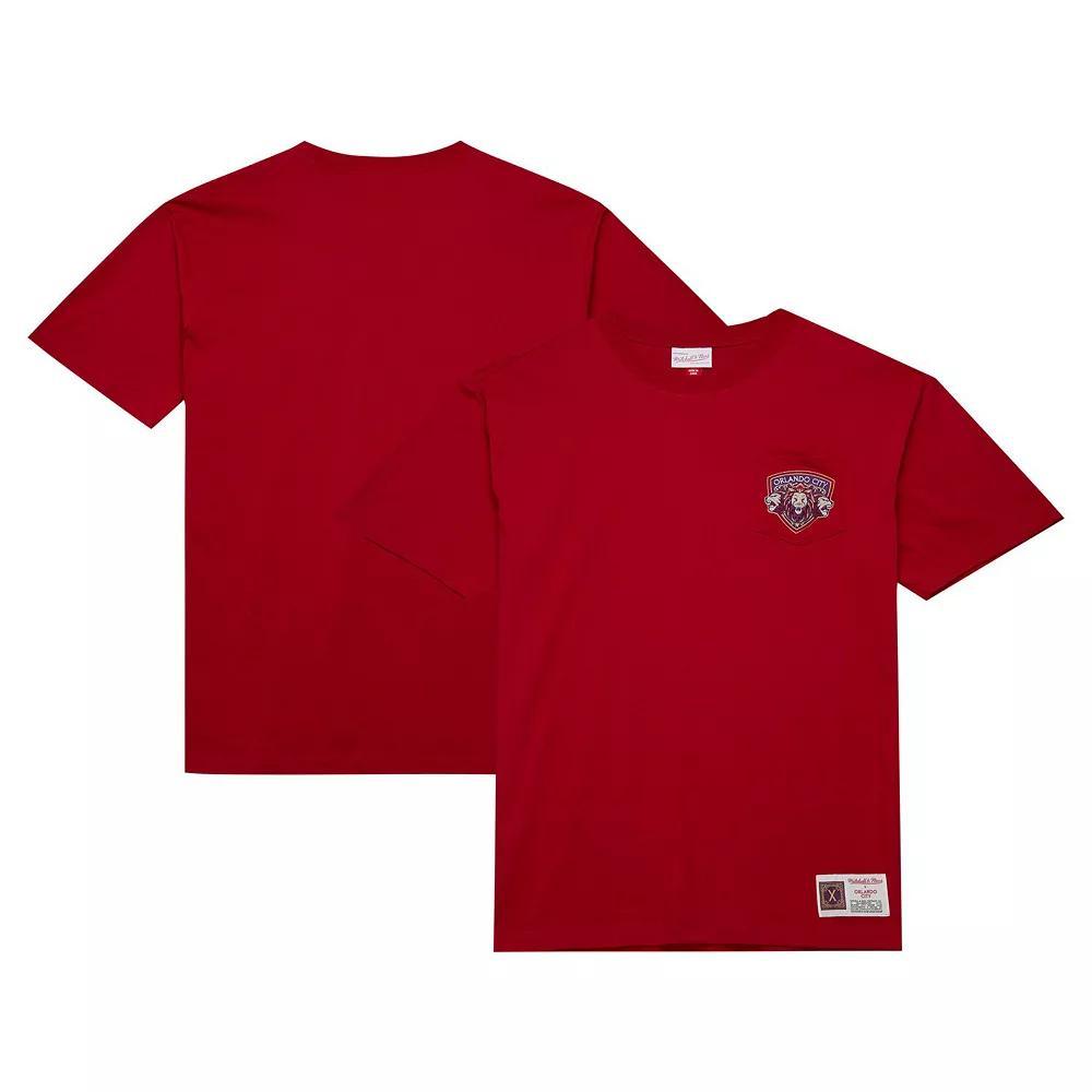 Men's Mitchell & Ness Red Orlando City SC 10th Anniversary Premium Pocket T-Shirt, Size: Large, Orf Red Product Image