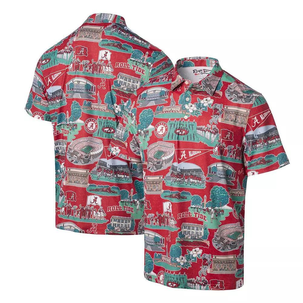Men's Reyn Spooner Crimson Alabama Crimson Tide Scenic Polo, Size: Small, Red Product Image