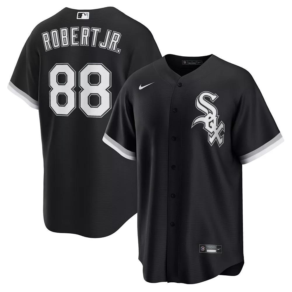 Men's Nike Luis Robert Jr. Black Chicago White Sox Alternate Replica Player Jersey, Size: Small Product Image
