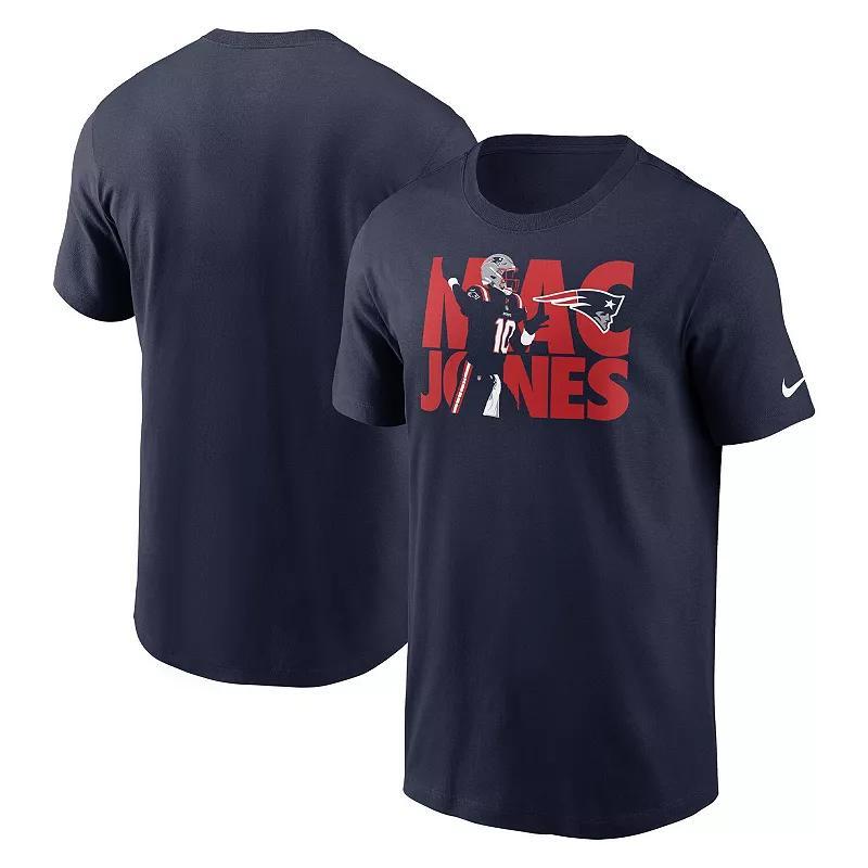 Men's Nike Mac Jones Navy New England Patriots Player Graphic T-Shirt, Size: XL, Blue Product Image
