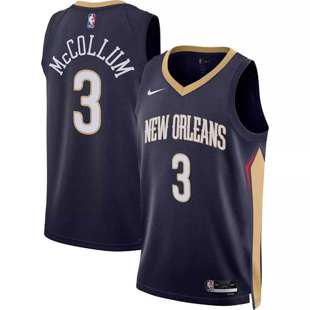 Unisex Nike C.J. McCollum Navy New Orleans Pelicans Swingman Jersey - Icon Edition, Adult Unisex, Size: XL, Blue Product Image