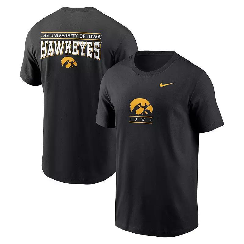 Men's Nike Black Iowa Hawkeyes 2-Hit T-Shirt, Size: 2XL Product Image