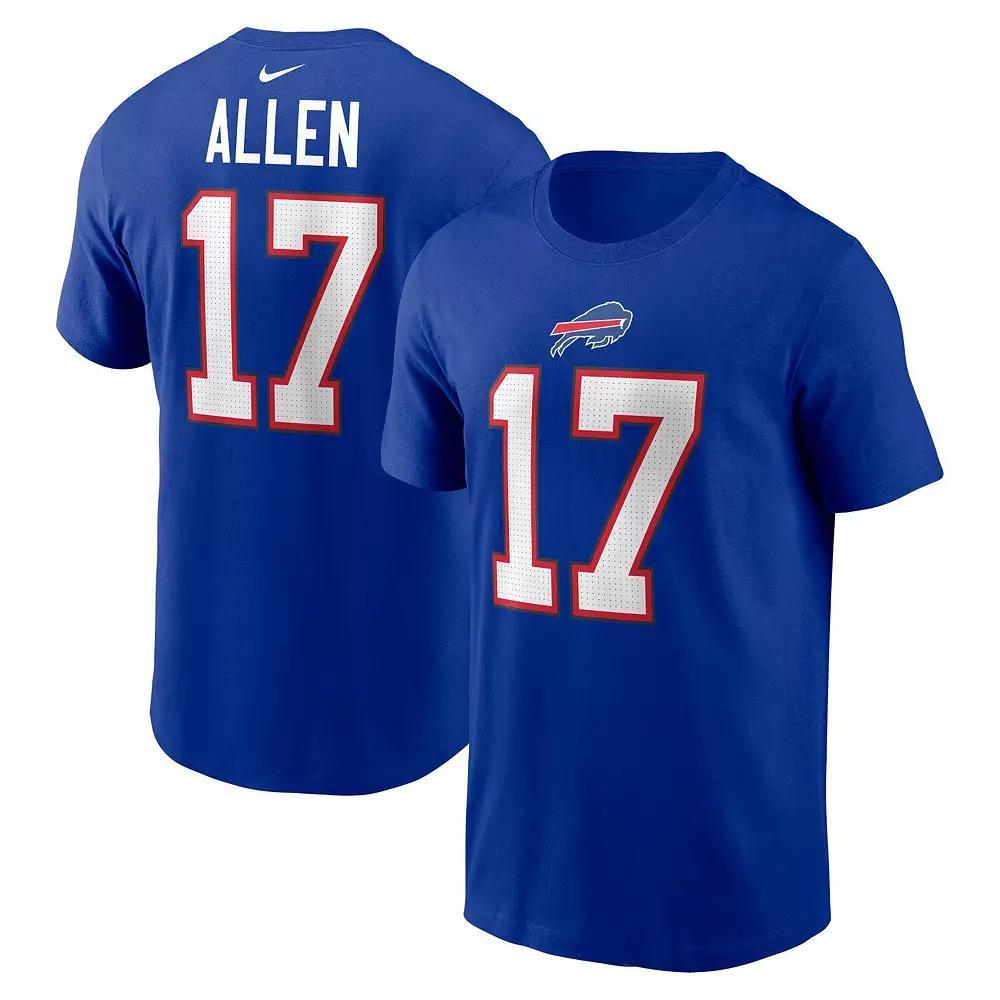 Men's Nike Josh Allen Royal Buffalo Bills Player Name & Number T-Shirt, Size: XL, Blue Product Image