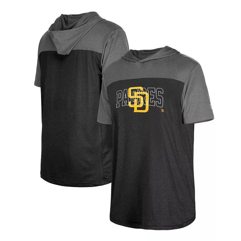 Men's New Era Black San Diego Padres Active Brushed Hoodie T-Shirt, Size: XL Product Image