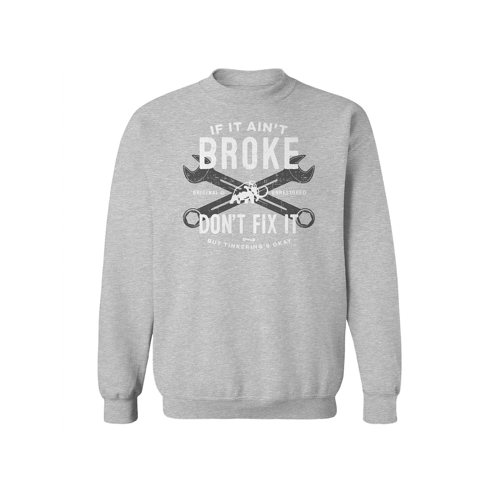 Men's Original & Unrestored Iconic Tinkering Fleece Graphic Sweatshirt, Size: XXL, Sport Gray Product Image