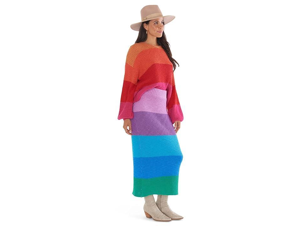 Show Me Your Mumu Pismo Sweater (Sunrise Stripe Knit) Women's Clothing Product Image