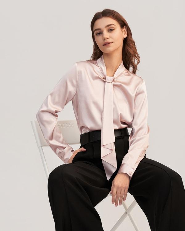 Feminine Stand Collar Blouse Product Image
