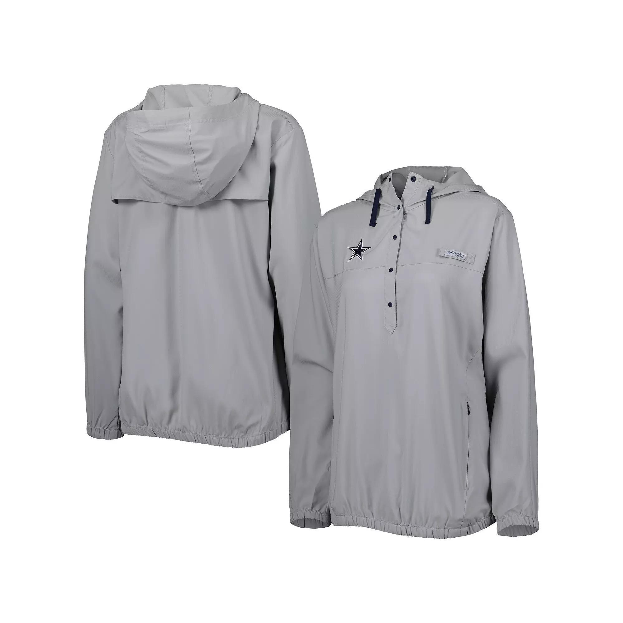 Women's Columbia Gray Dallas Cowboys Tamiami Omni-Shade Pullover Hoodie, Size: Medium, Grey Product Image