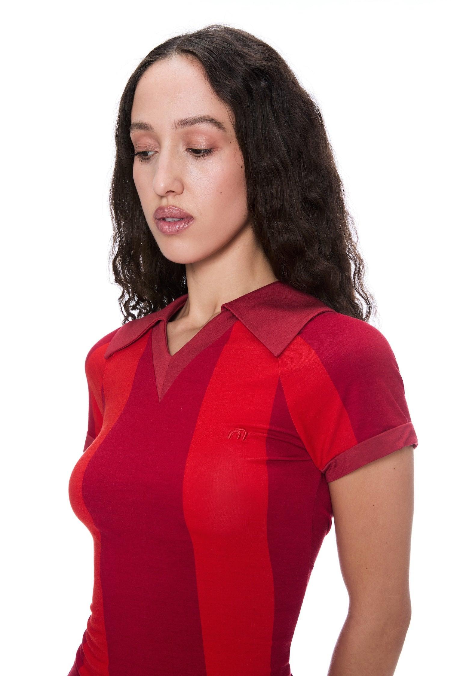 MEL TOP - RED STRIPE Product Image