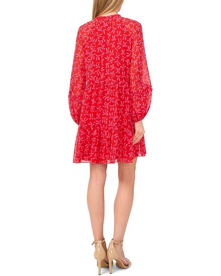 Double Ruffle Scalloped Sleeve Midi Dress Product Image