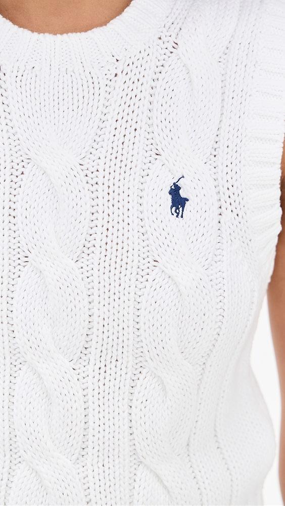 Polo Ralph Lauren Cotton Cable Sleeveless Pullover | Shopbop Product Image
