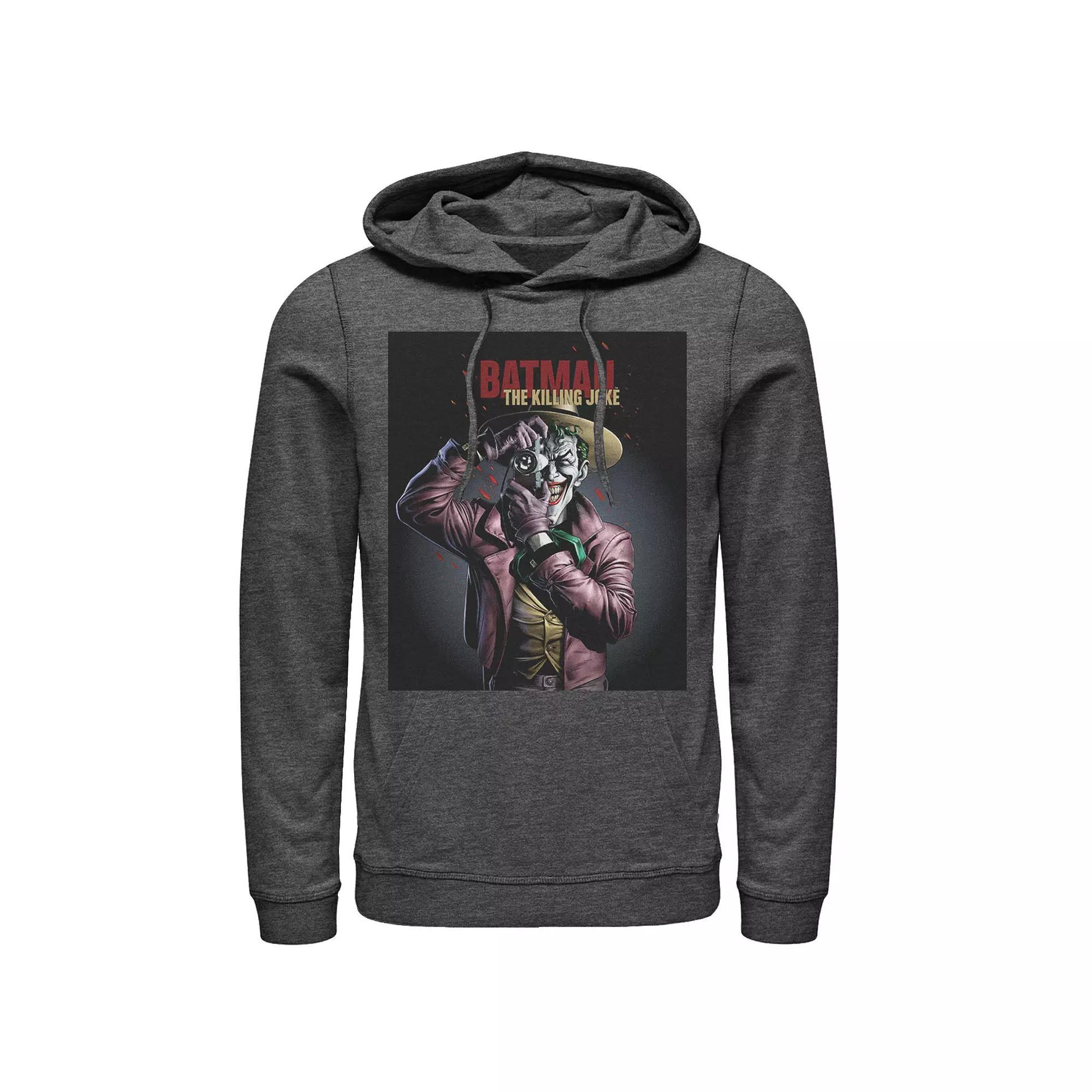 Mens DC Comics Batman The Killing Joke Joker Poster Hoodie Athletic Grey Product Image