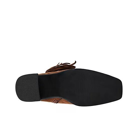 Journee Collection Womens Noriah Tru Comfort Foam Inside Zip Stacked Heel Booties Brown 6.5 Product Image