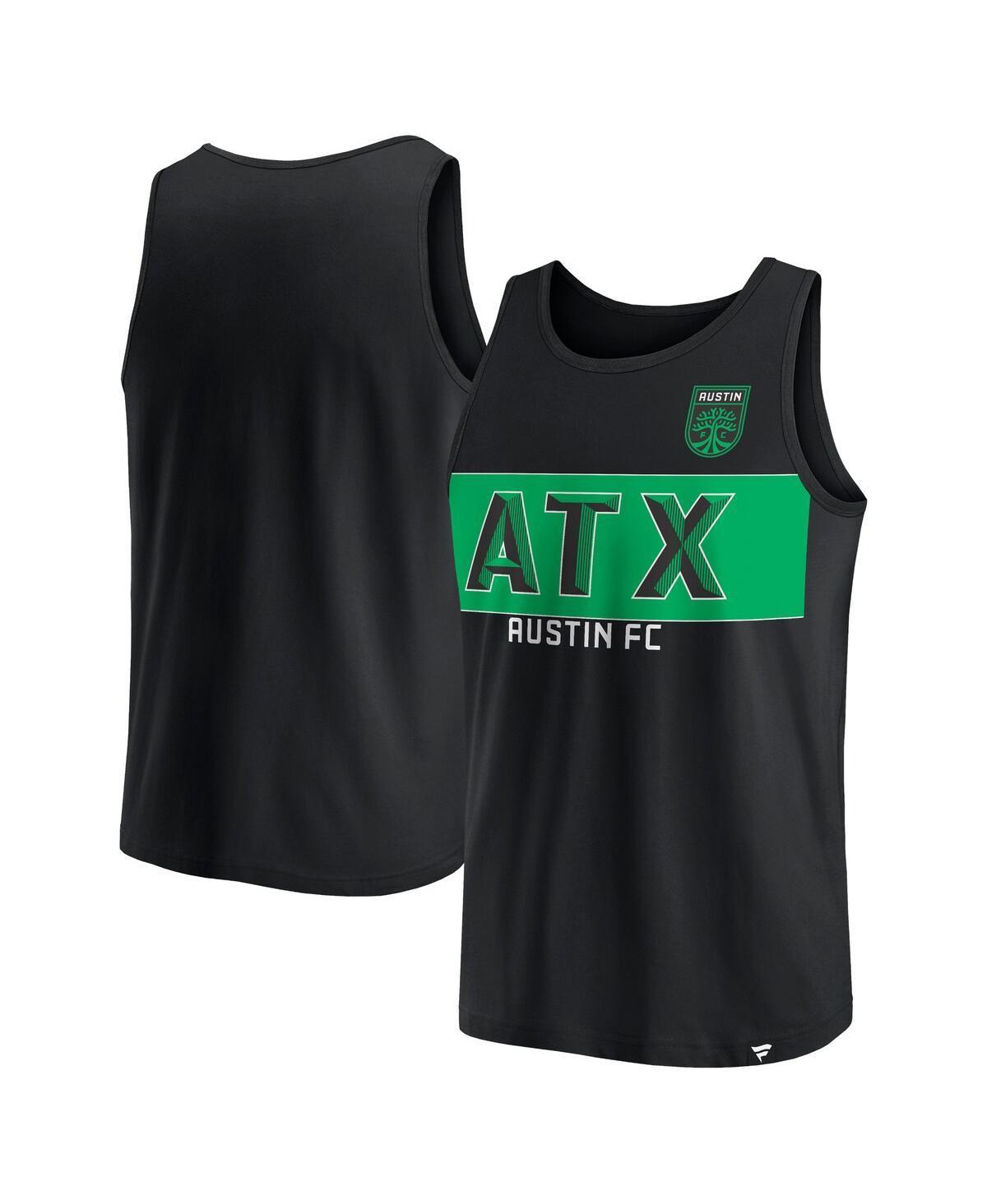 Men's Fanatics Black Austin FC Run Angle Tank Top, Size: 2XL, Afc Black Product Image