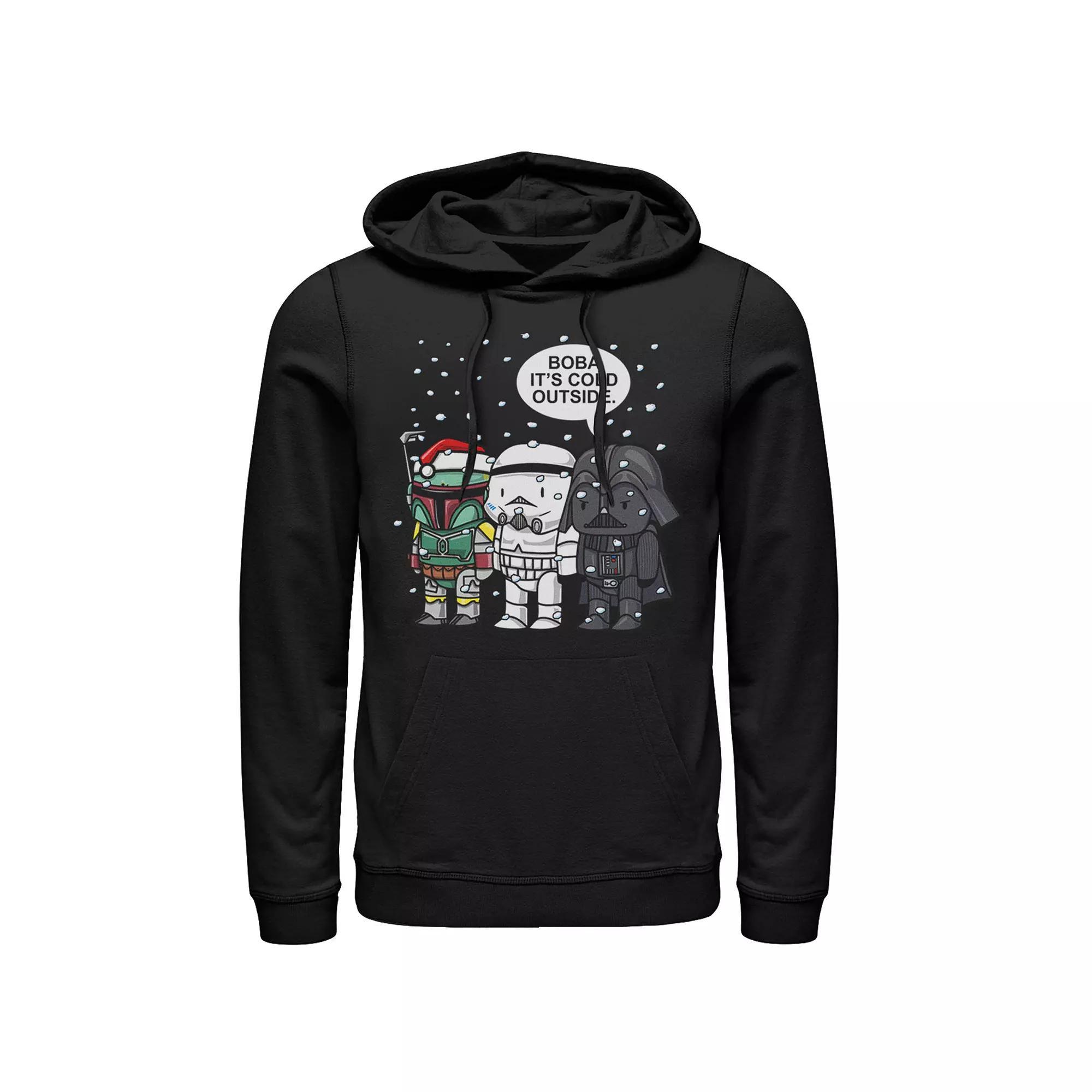 Men's Star Wars Boba It's Cold Outside Chibi Style Hoodie, Size: XL, Grey Heather Product Image