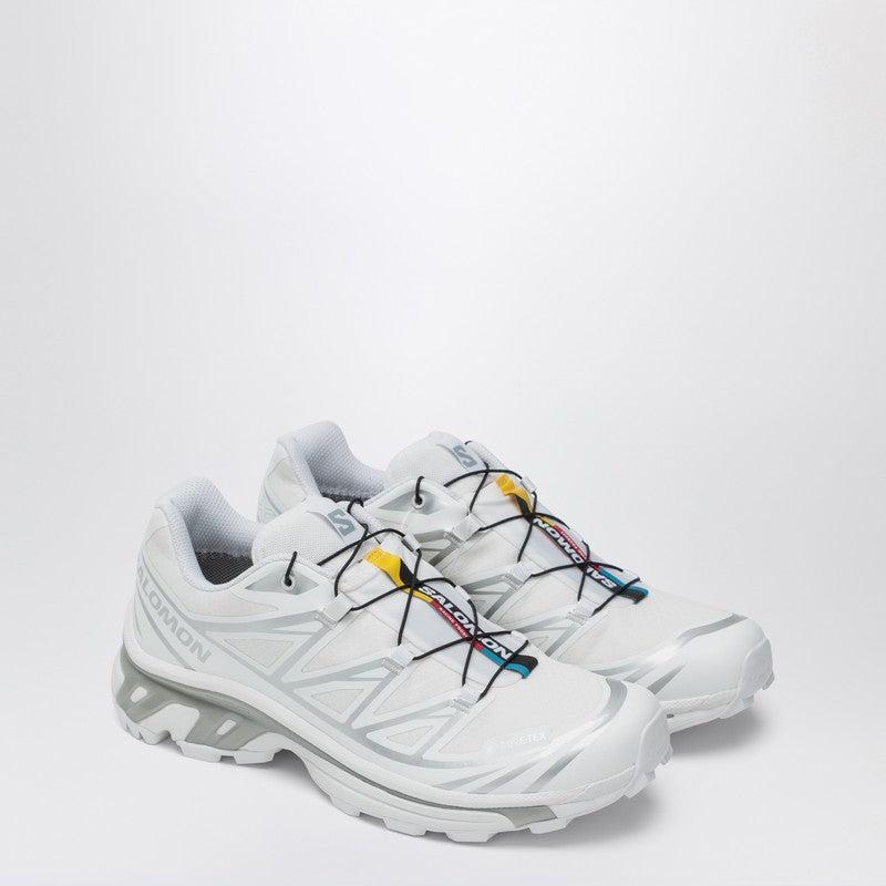 SALOMON Mens White White Silver Xt-6 Gtx Quick-lace Mesh Low-top Trainers Product Image