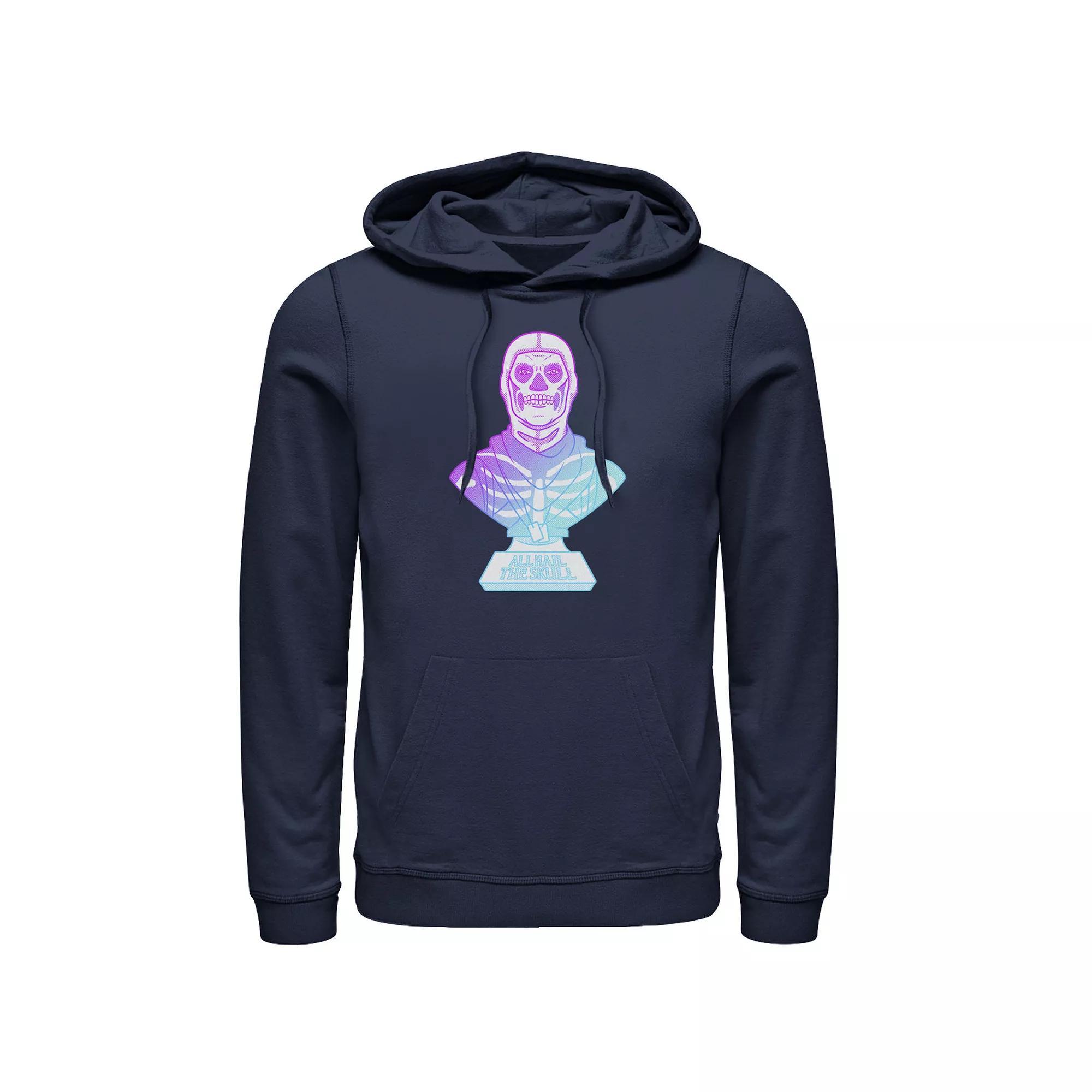 Men's Fortnite All Hail The Skull Hoodie, Size: Small, Blue Product Image