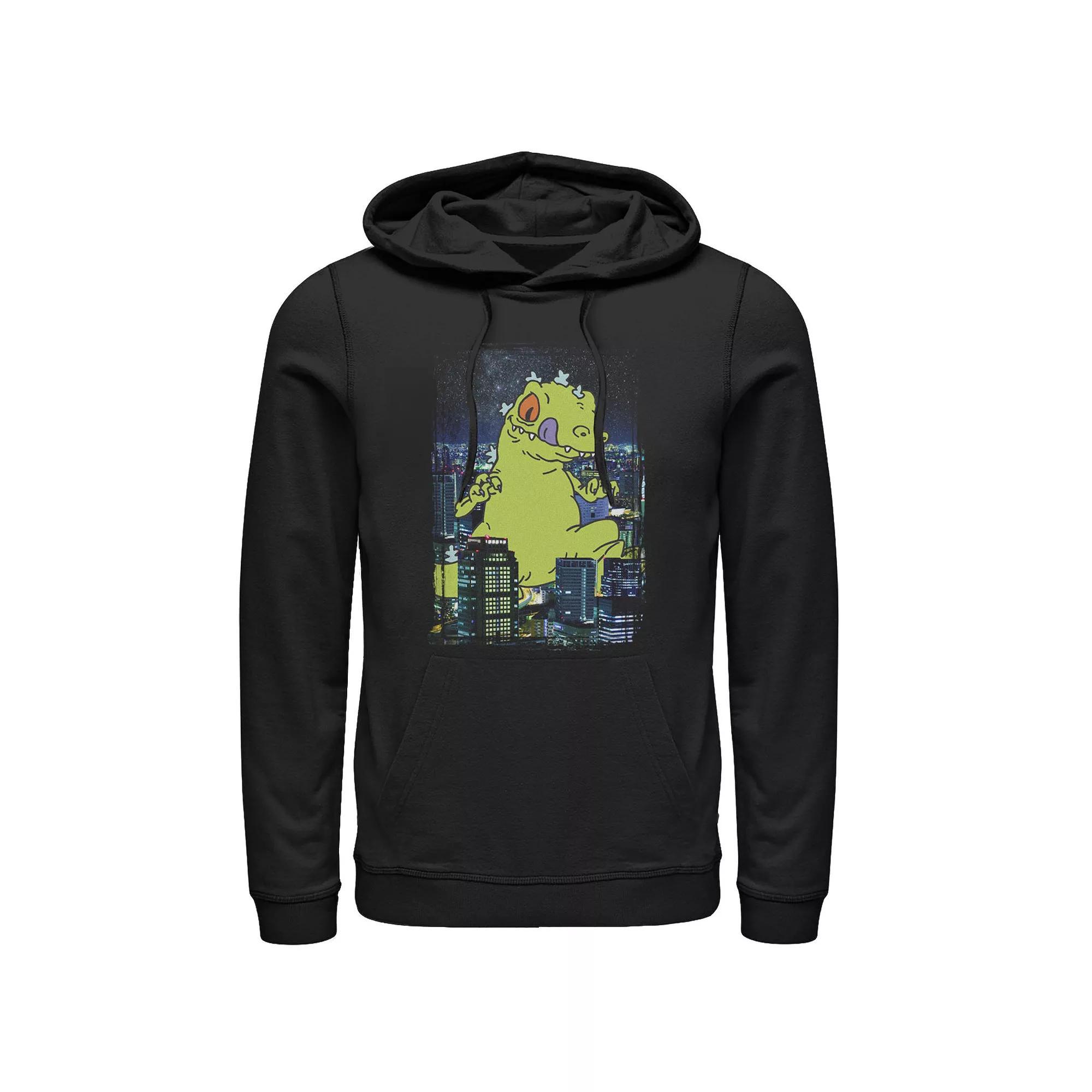 Men's Rugrats Reptar City Hoodie, Size: Large, Black Product Image