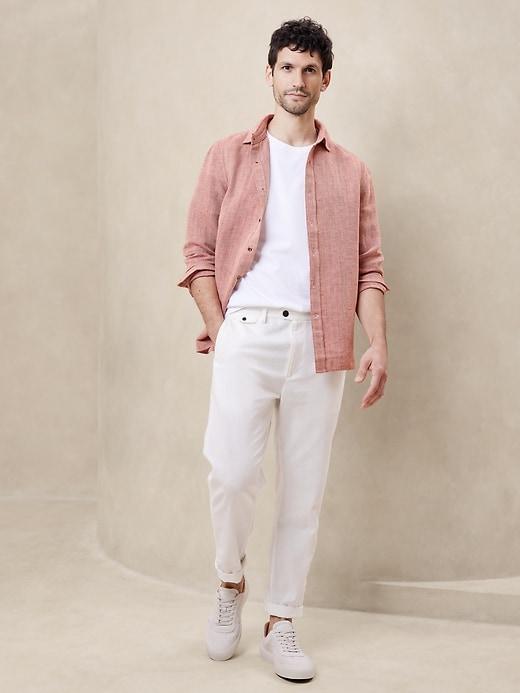 Slim Linen-Blend Shirt Product Image