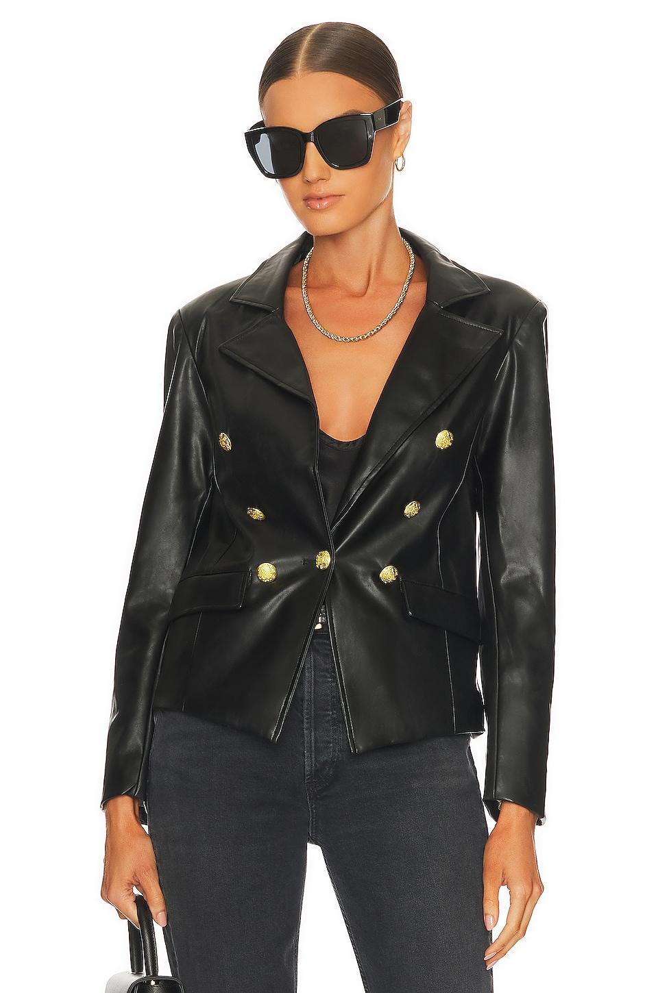Nico Faux Leather Blazer Central Park West Product Image