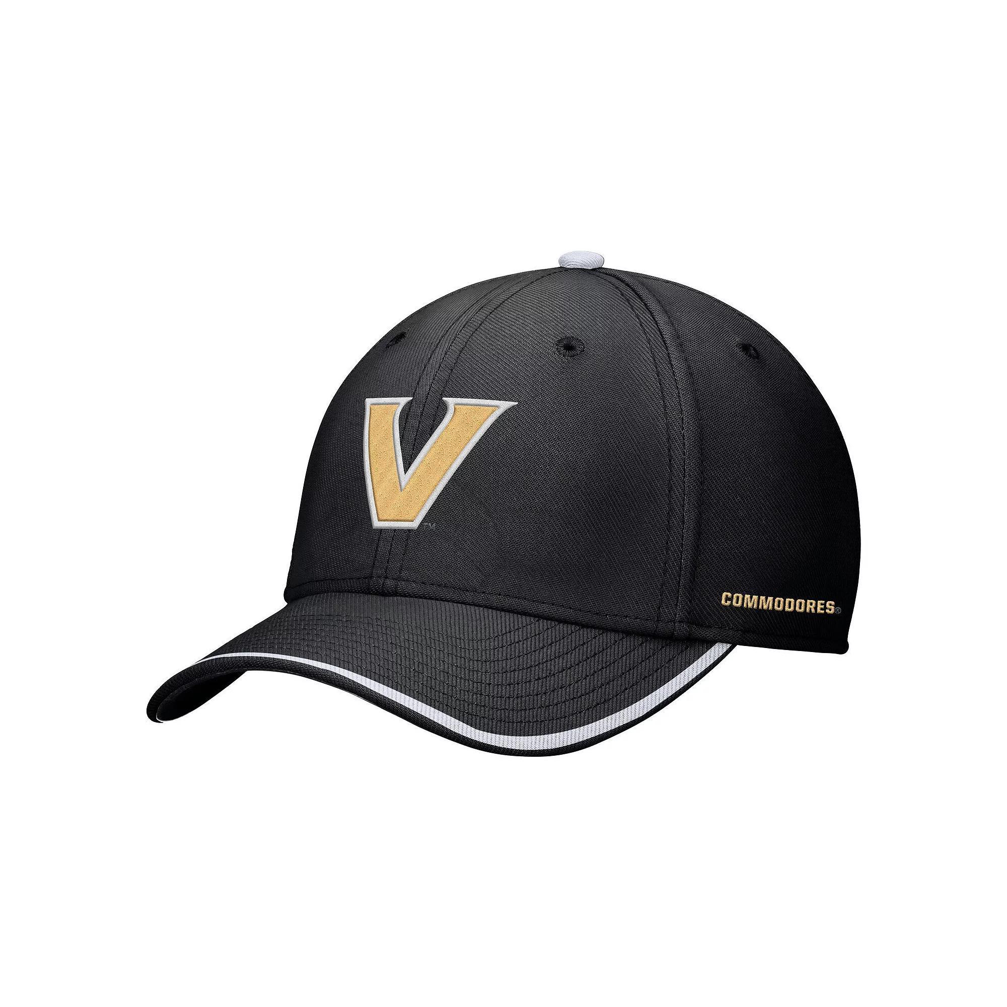 Men's Nike Black Vanderbilt Commodores Rise Performance Flex Hat, Size: Small/Medium Product Image