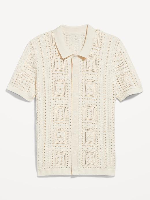 Sweater-Knit Shirt Product Image