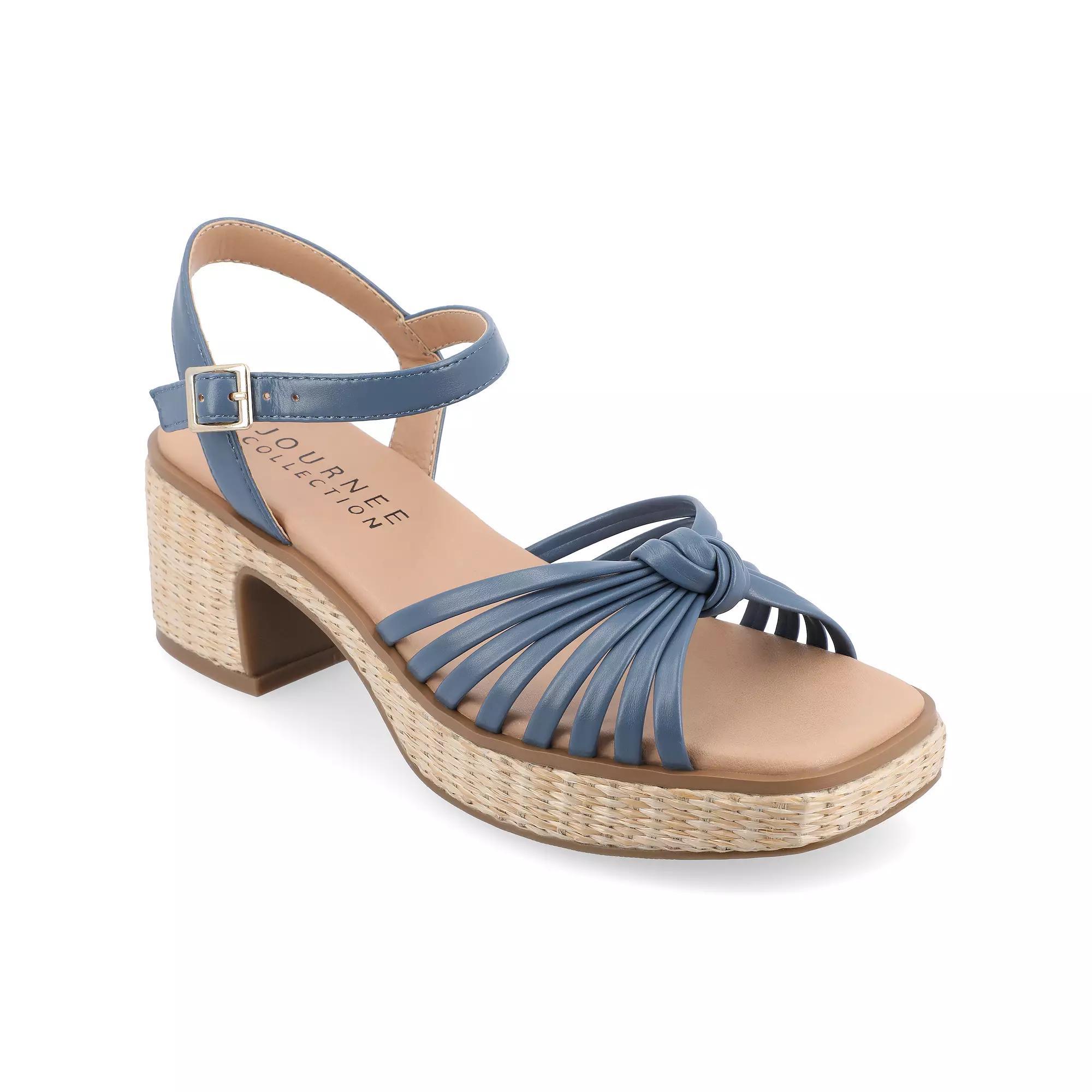 Journee Hally Women's Tru Comfort Foam™ Sandals, Size: 8, Blue Product Image