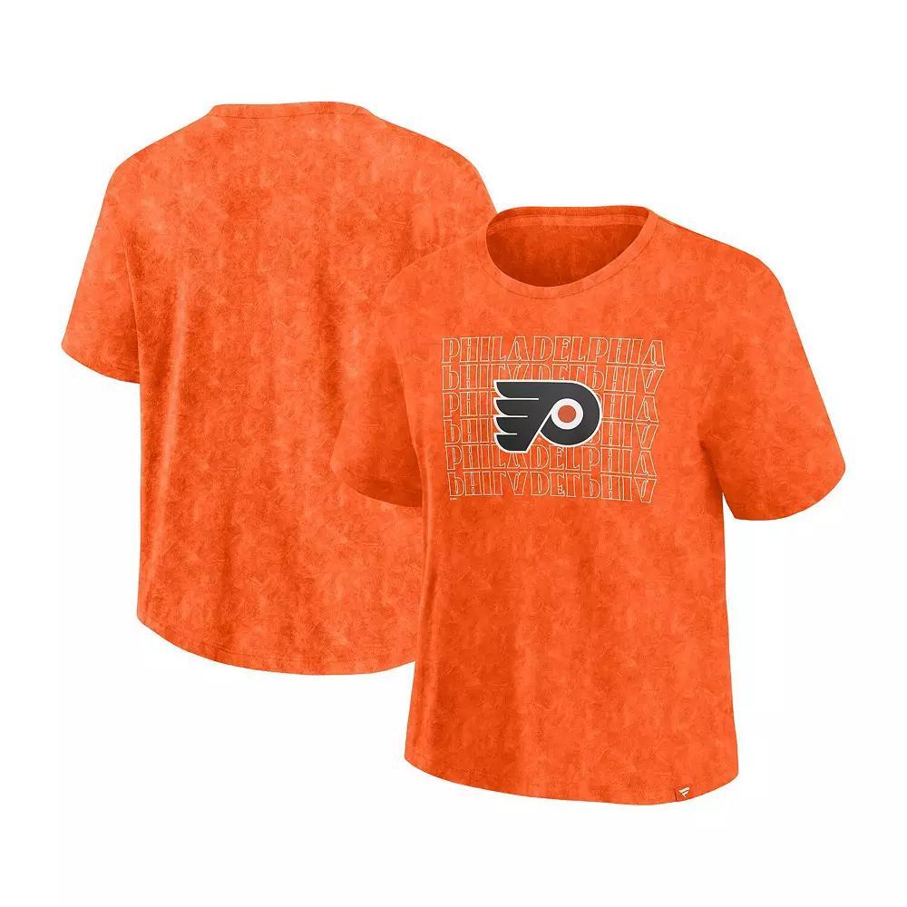 Women's Fanatics  Orange Philadelphia Flyers Faded Wash T-Shirt, Size: XS, Fly Orange Product Image