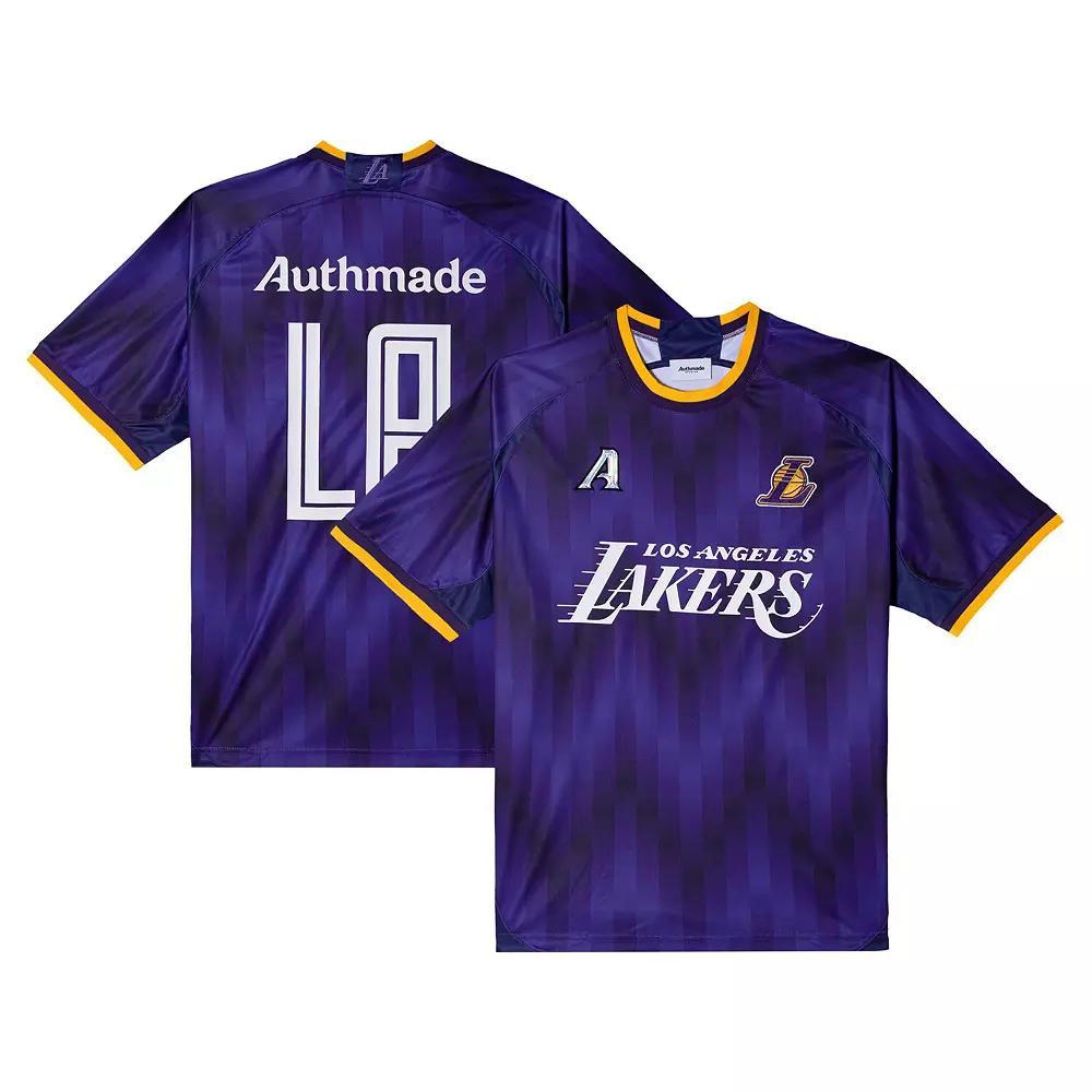Mens Authmade x NBA Los Angeles Lakers Soccer Kit Fashion Jersey Product Image