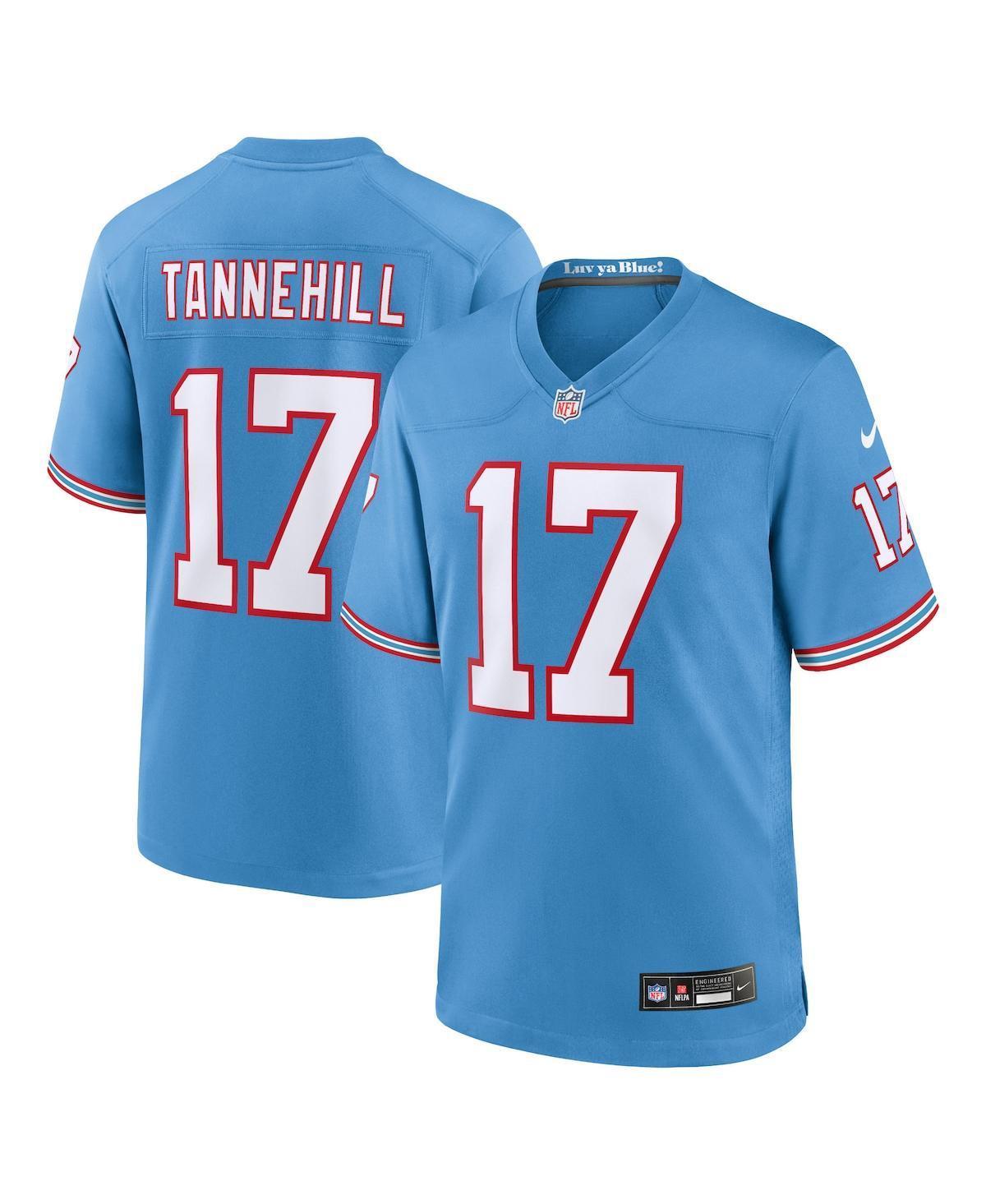 Men's Nike Ryan Tannehill Light Blue Tennessee Titans Oilers Throwback Alternate Game Player Jersey, Size: Large Product Image