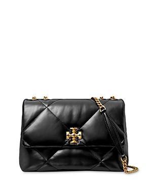 Womens Large Kira Diamond Leather Shoulder Bag Product Image