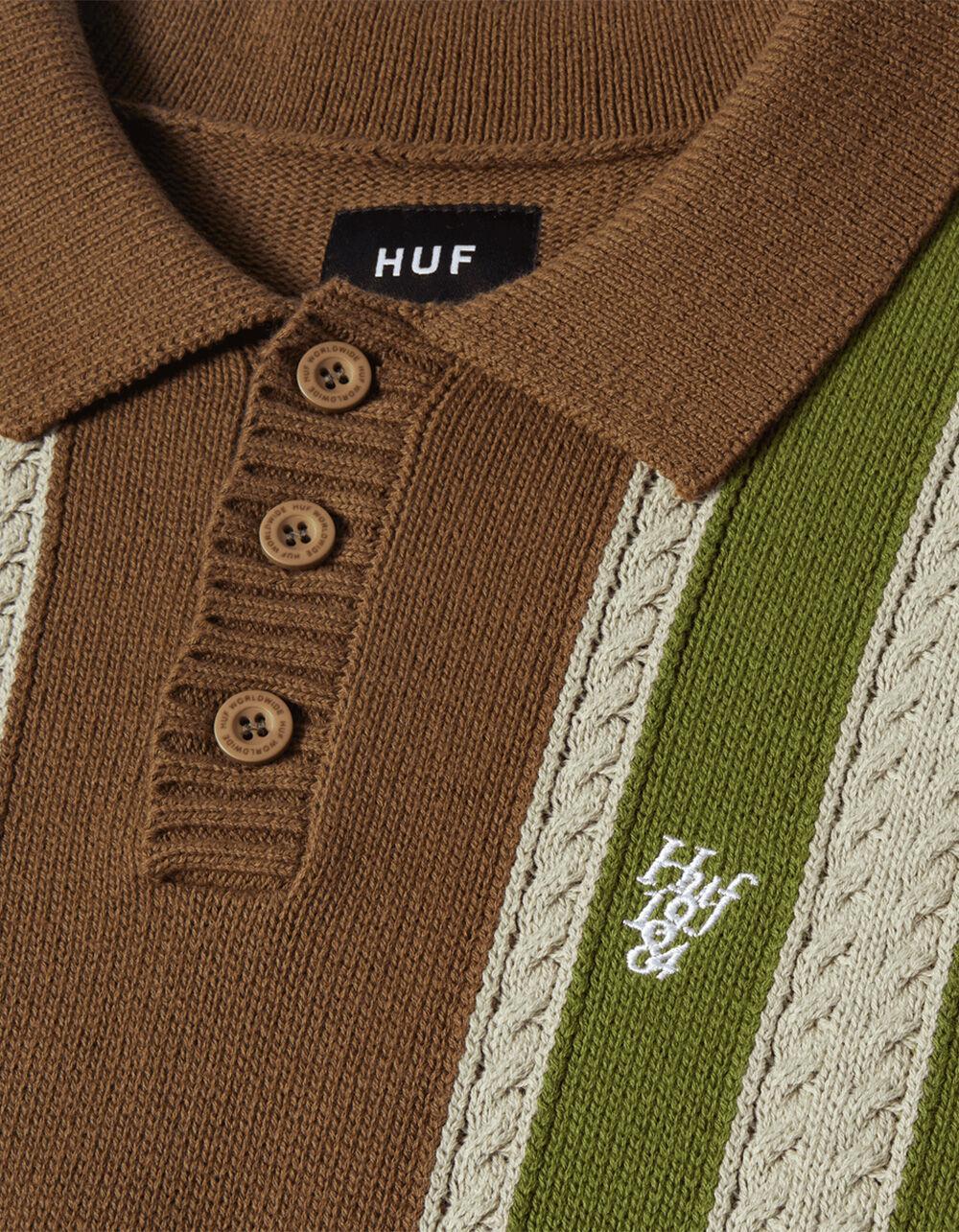HUF Cambridge Mens Sweater - BROWN COMBO Product Image