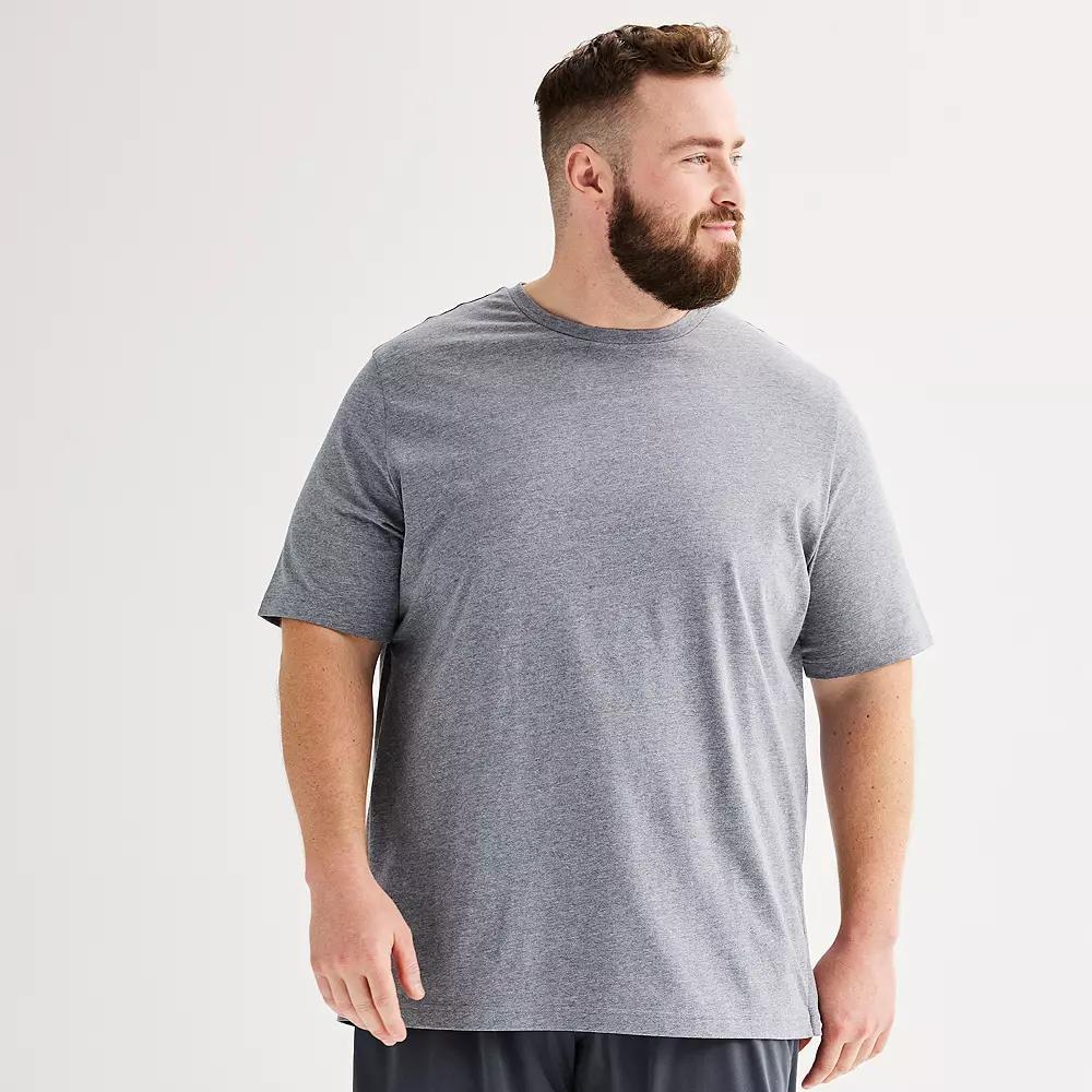 Big & Tall Tek Gear® Essential Gear Tee, Men's, Size: 4XB, Gray Product Image