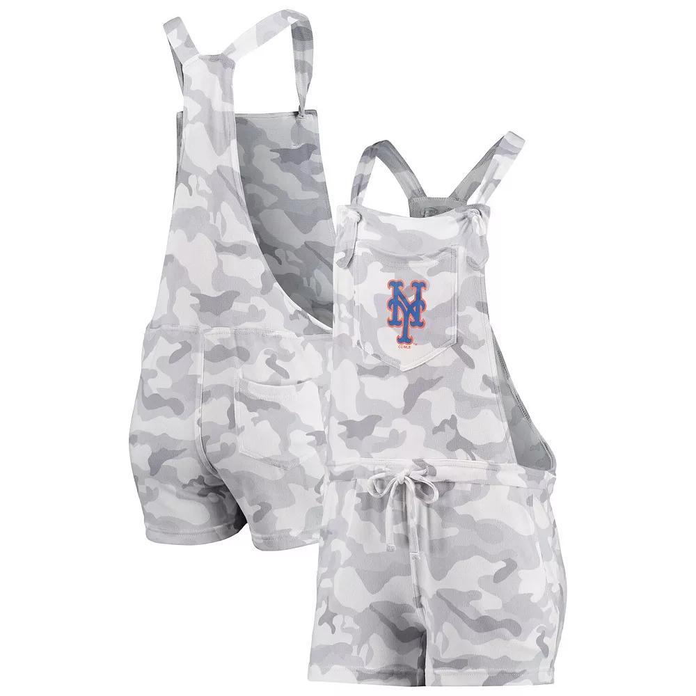Women's Concepts Sport Gray New York Mets Camo Romper Overalls, Size: XL, Grey Product Image