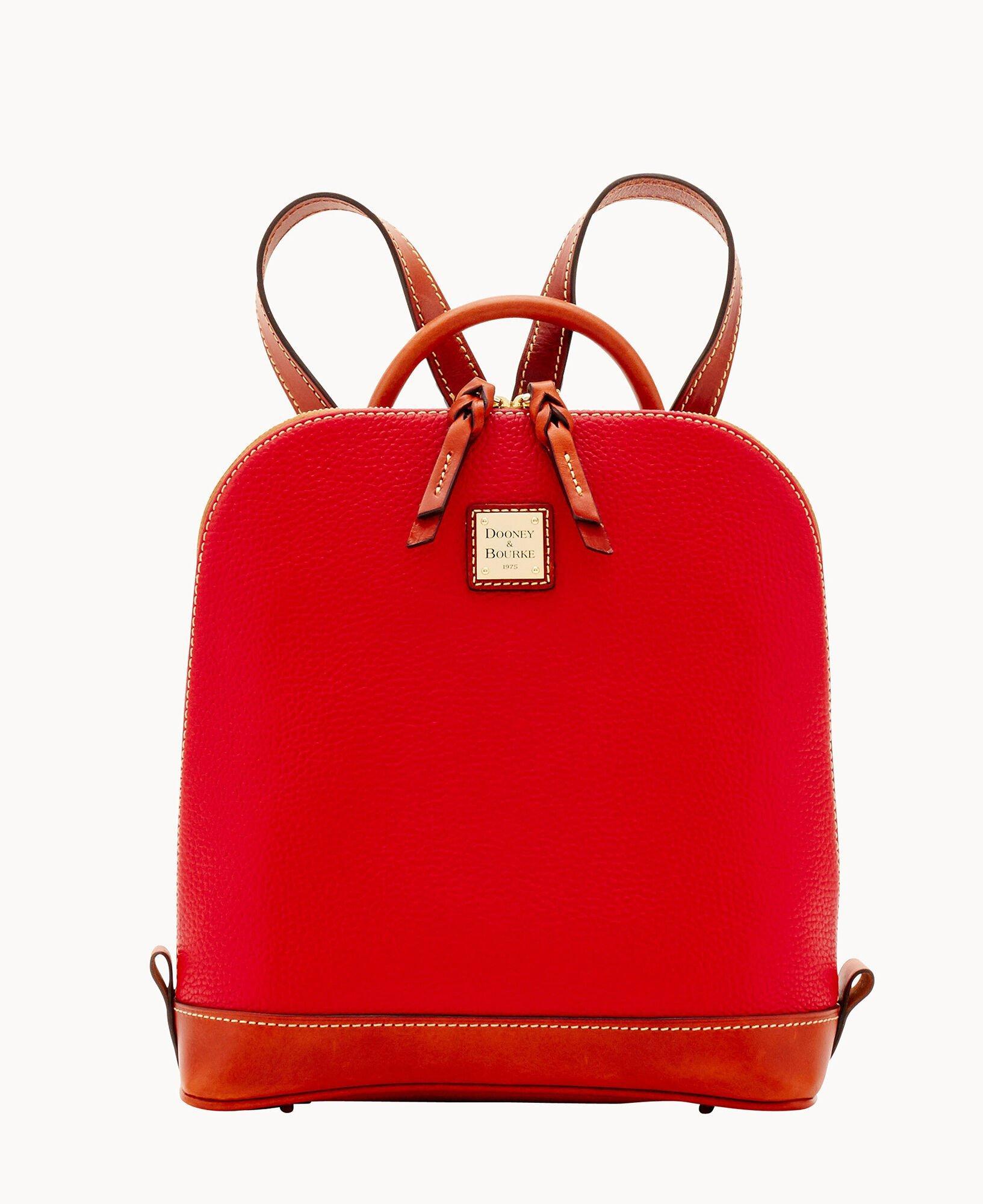 Dooney & Bourke Womens Pebble Grain Zip Pod Leather Backpack in Black Product Image
