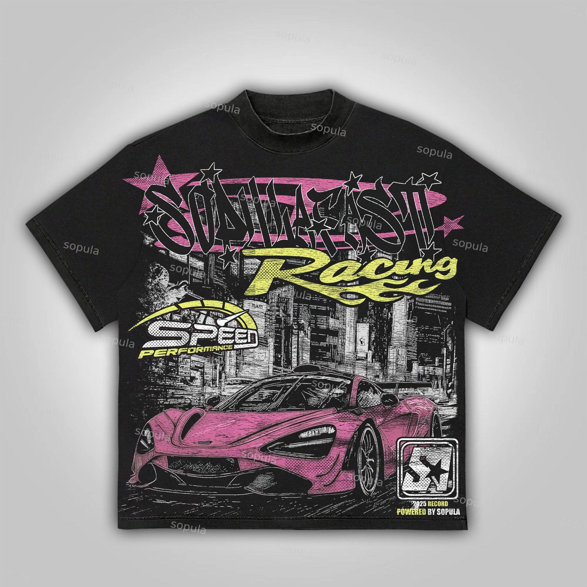 Sopula Y2k Fast Racing Make Vintage Graphics Cotton T-Shirt Product Image