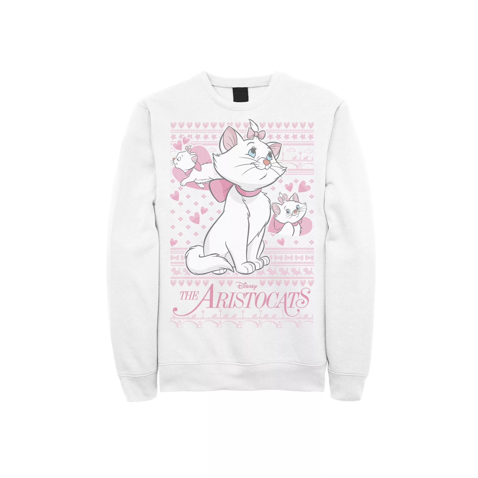 Disney's The Aristocats Marie Men's Christmas Ugly Sweater Sweatshirt, Size: XL, White Product Image