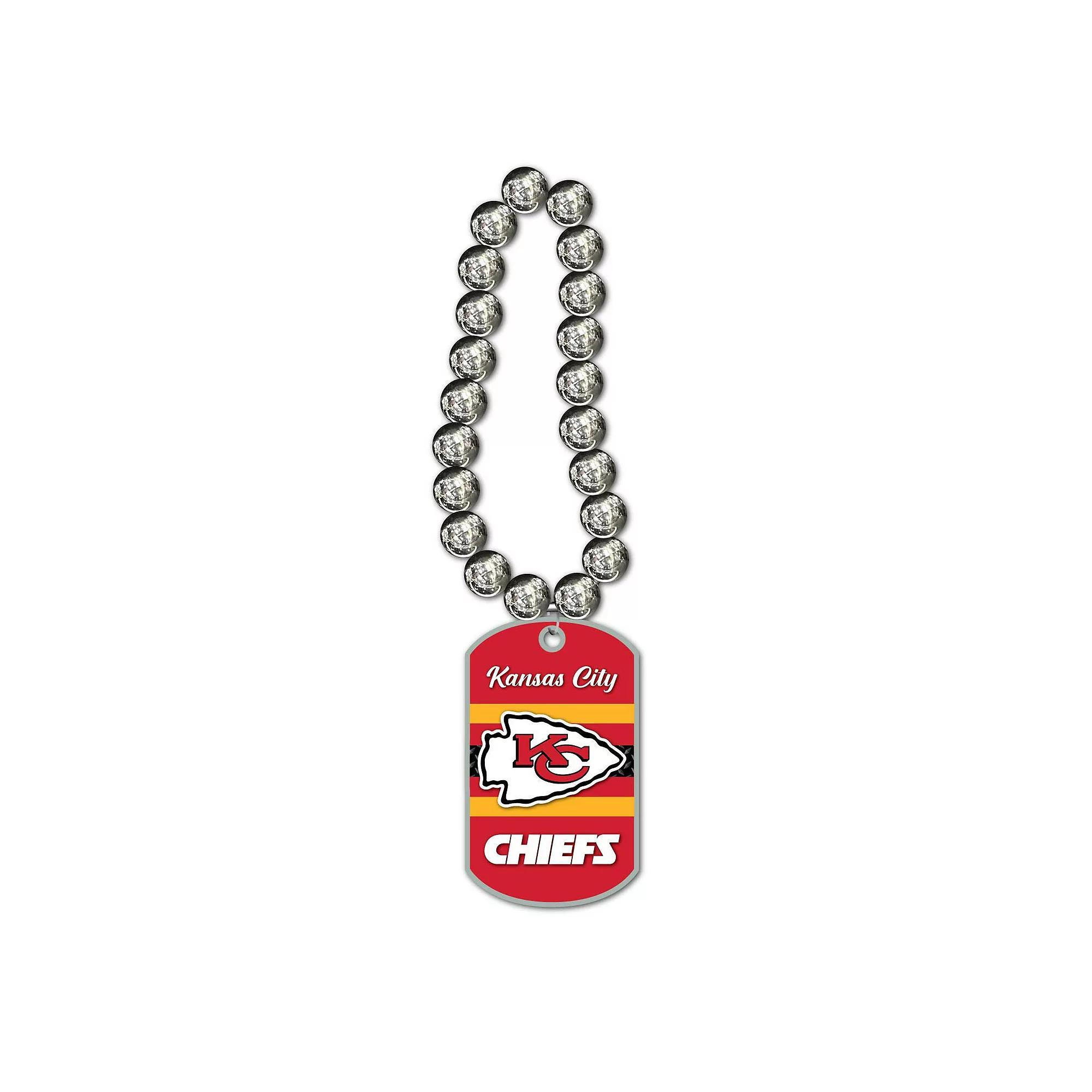 MOJO Kansas City Chiefs Jumbo Dog Tag Necklace, Men's, Red Product Image