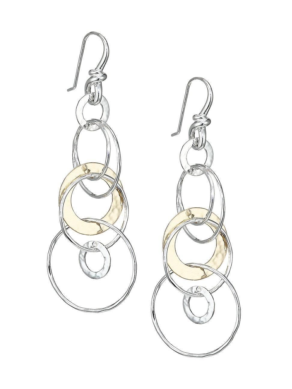 Womens Classico Chimera Two-Tone Hammered Jet Set Earrings Product Image
