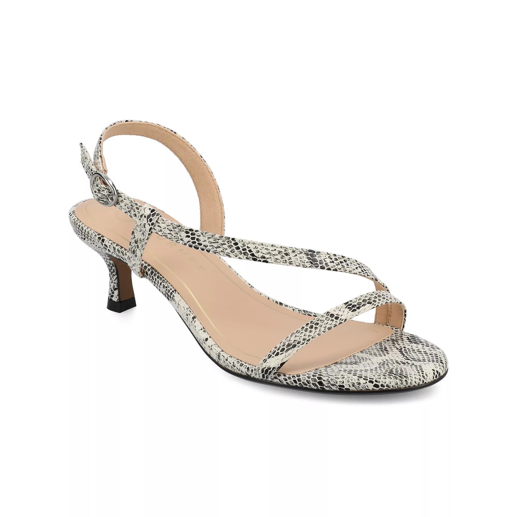 Journee Jemry Womens Crossover Strap Kitten Heel Dress Sandals Product Image