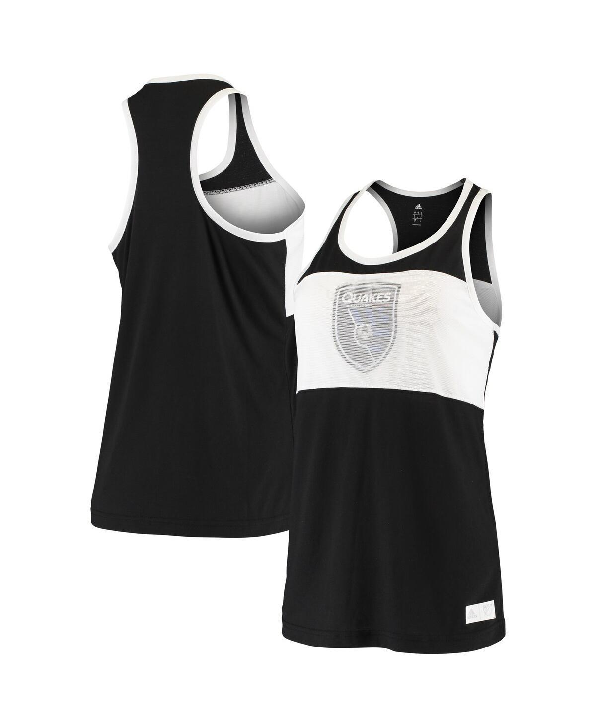 Women's adidas Black San Jose Earthquakes Finished Tank Top, Size: XL, Sje Black Product Image